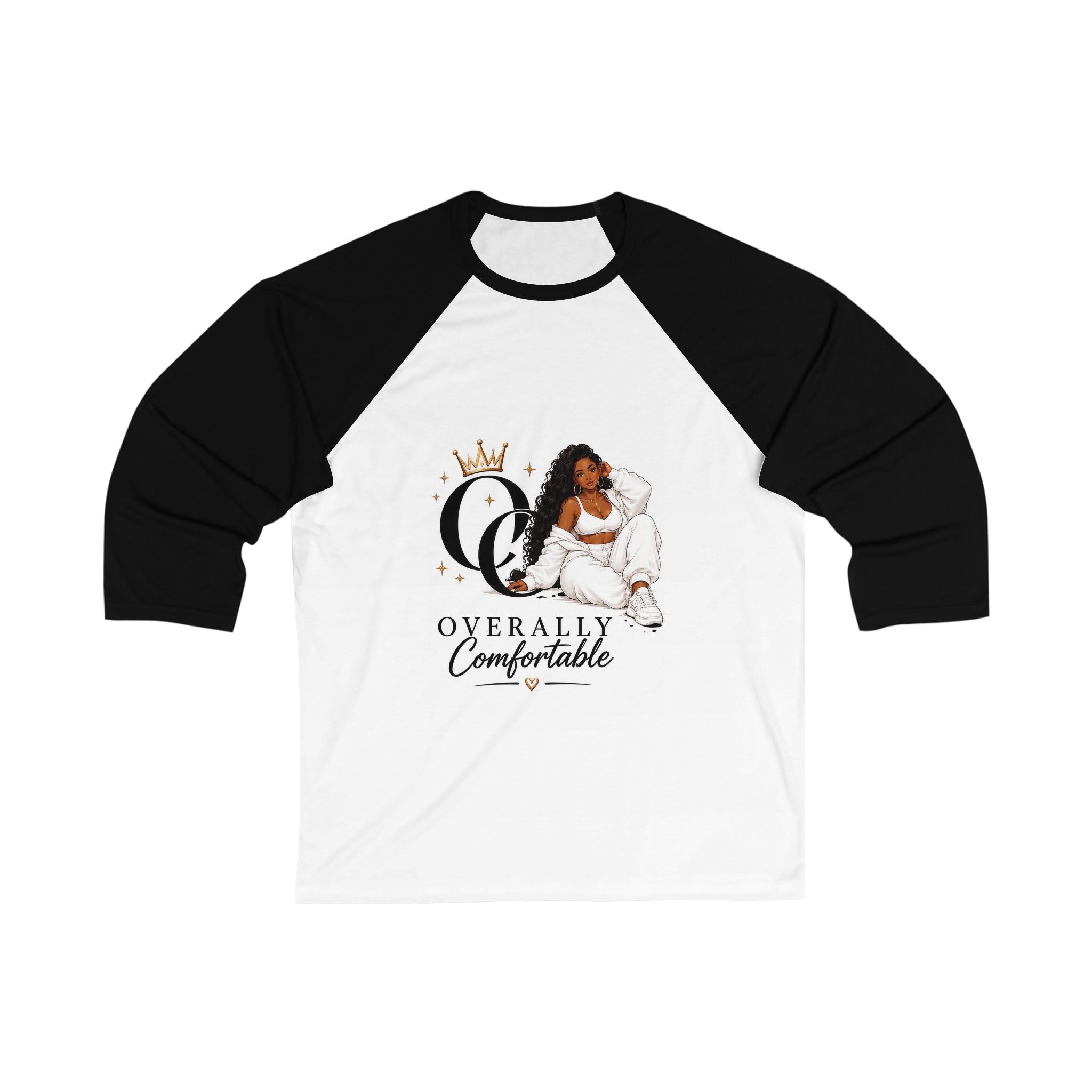 Unisex 3\4 Sleeve Baseball Tee